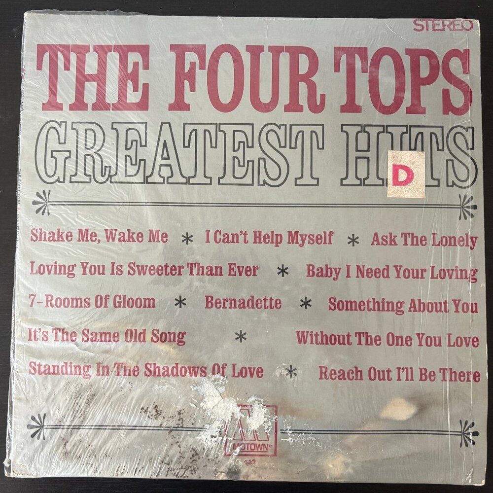 The Four Tops Greatest Hits Vintage 12" Vinyl